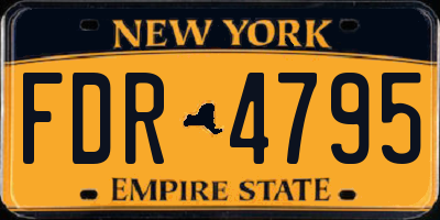 NY license plate FDR4795