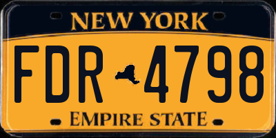 NY license plate FDR4798