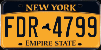 NY license plate FDR4799