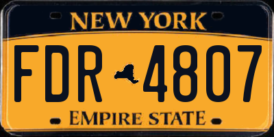 NY license plate FDR4807