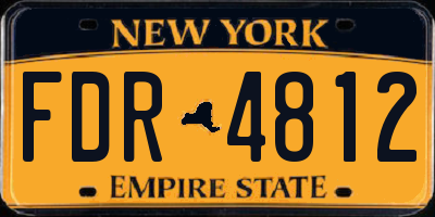 NY license plate FDR4812