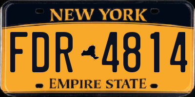 NY license plate FDR4814