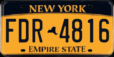 NY license plate FDR4816