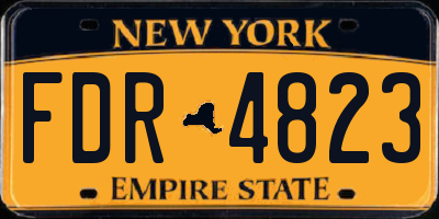 NY license plate FDR4823