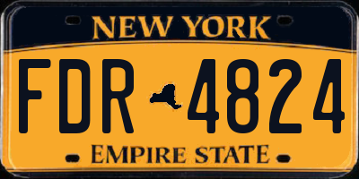 NY license plate FDR4824