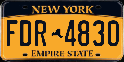 NY license plate FDR4830