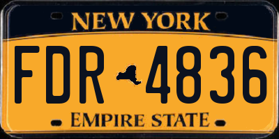 NY license plate FDR4836
