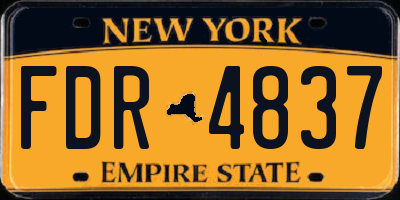 NY license plate FDR4837