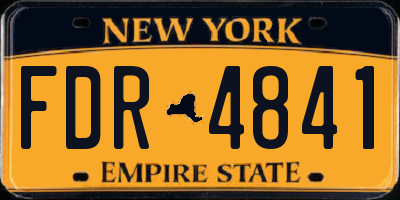 NY license plate FDR4841