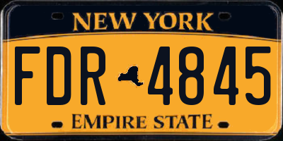 NY license plate FDR4845