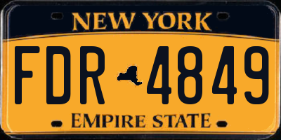NY license plate FDR4849