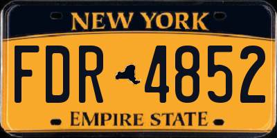 NY license plate FDR4852