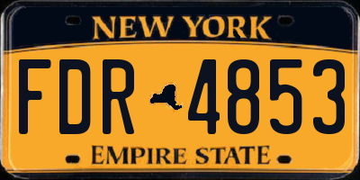 NY license plate FDR4853