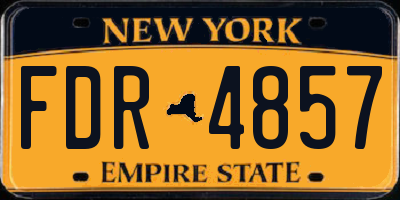 NY license plate FDR4857