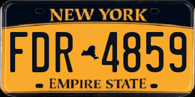 NY license plate FDR4859
