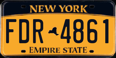 NY license plate FDR4861
