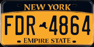 NY license plate FDR4864