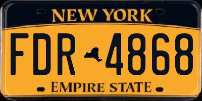 NY license plate FDR4868