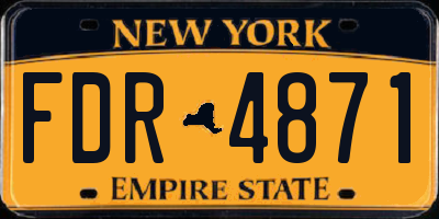 NY license plate FDR4871