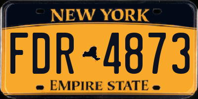 NY license plate FDR4873