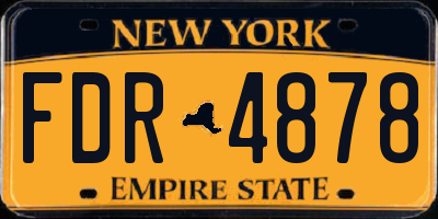 NY license plate FDR4878