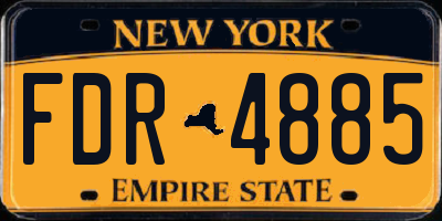 NY license plate FDR4885