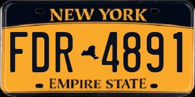 NY license plate FDR4891