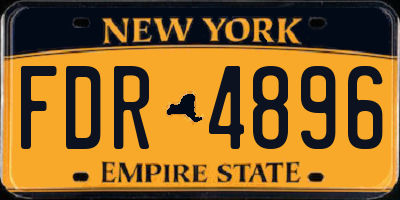 NY license plate FDR4896