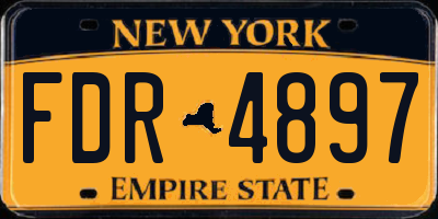 NY license plate FDR4897