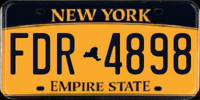 NY license plate FDR4898