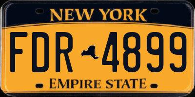 NY license plate FDR4899