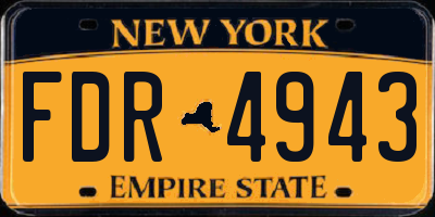 NY license plate FDR4943