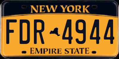 NY license plate FDR4944