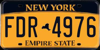 NY license plate FDR4976