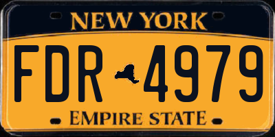 NY license plate FDR4979