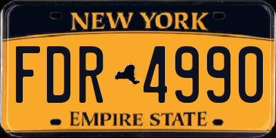 NY license plate FDR4990