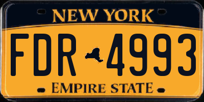 NY license plate FDR4993