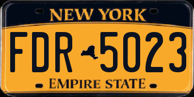 NY license plate FDR5023