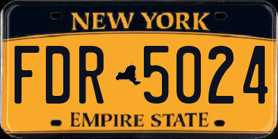 NY license plate FDR5024