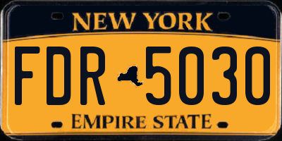 NY license plate FDR5030