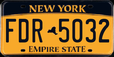 NY license plate FDR5032