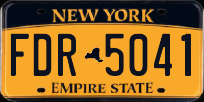 NY license plate FDR5041