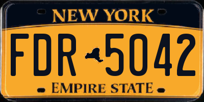 NY license plate FDR5042
