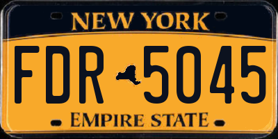 NY license plate FDR5045