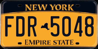 NY license plate FDR5048