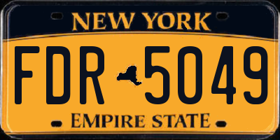 NY license plate FDR5049