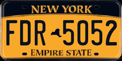 NY license plate FDR5052