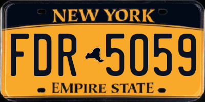 NY license plate FDR5059