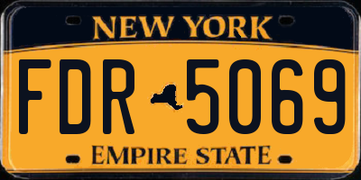 NY license plate FDR5069