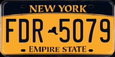 NY license plate FDR5079